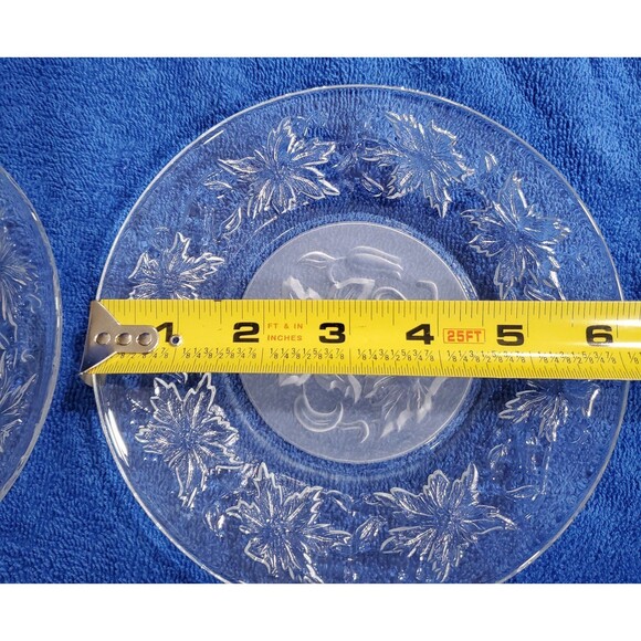 Vintage Princess House Fantasia dessert plates Poinsettia pattern 2 count - Picture 7 of 7
